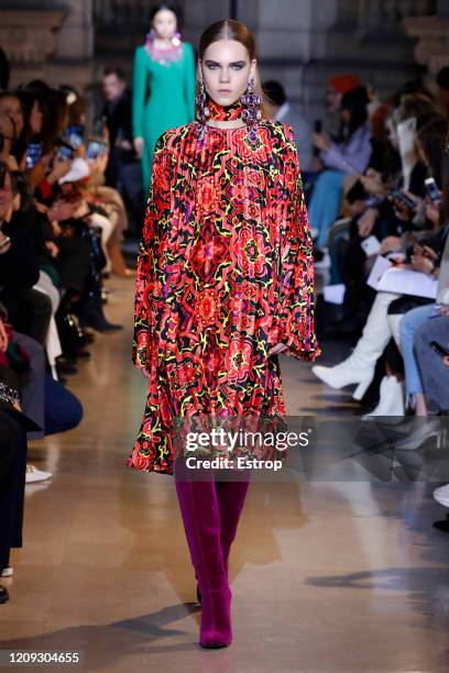 February 28: A model walks the runway during the Andrew GN show as part of the Paris Fashion Week Womenswear Fall/Winter 2020/2021 on February 28,...