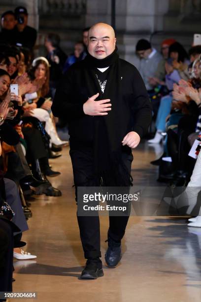 February 28: Fashion designer Andrew GN during the Andrew GN show as part of the Paris Fashion Week Womenswear Fall/Winter 2020/2021 on February 28,...