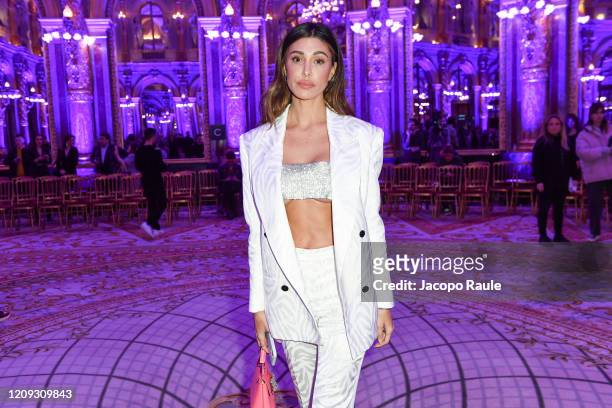 Belen Rodriguez attends the Redemption show as part of the Paris Fashion Week Womenswear Fall/Winter 2020/2021 on February 28, 2020 in Paris, France.
