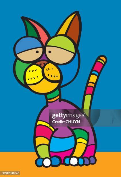 sleepy cat - sleepy cat stock illustrations