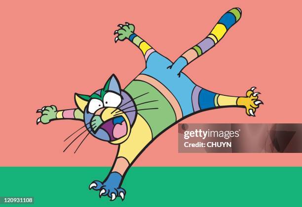 Cat Fall Comic 46 Falling Cat Cartoon Stock Photos, High-Res Pictures, and Images ...