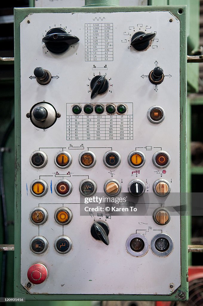 Industrial button control console