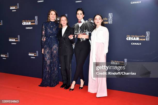 Adele Haenel, Celine Sciamma, Noemie Merlant and Luana Bajrami arrive at the Cesar Film Awards 2020 Ceremony At Salle Pleyel In Paris on February 28,...
