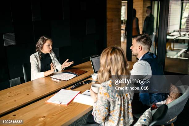 candidate on business interview - job interview nervous stock pictures, royalty-free photos & images