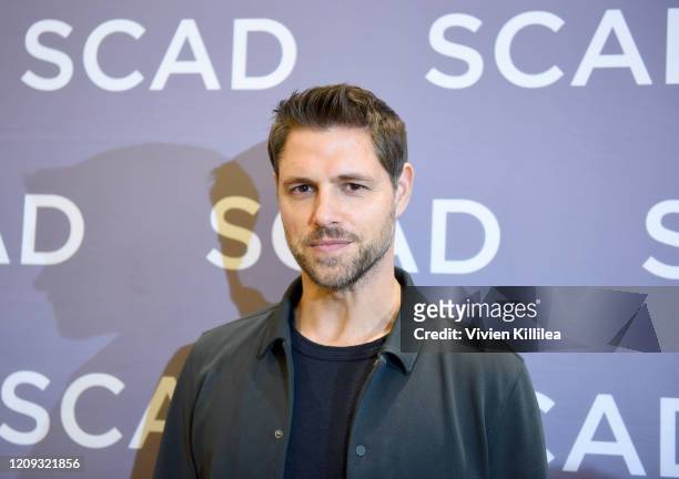 Sam Page attends SCAD aTVfest 2020 - "The Bold Type" panel on February 28, 2020 in Atlanta, Georgia.