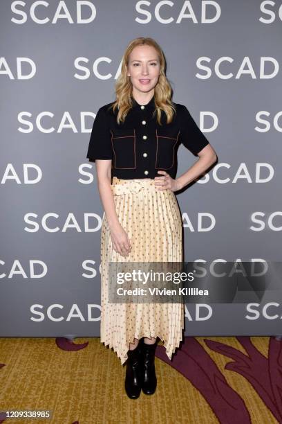 Beth Riesgraf attends the SCAD aTVfest 2020 - "68 Whiskey" Press Junket on February 28, 2020 in Atlanta, Georgia.