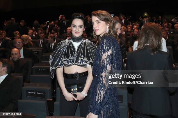 Noemie Merlant and Adele Haenel attend the Cesar Film Awards 2020 Ceremony at Salle Pleyel In Paris on February 28, 2020 in Paris, France.