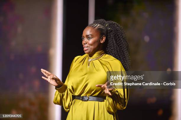 Aissa Maiga on stage during the Cesar Film Awards 2020 Ceremony At Salle Pleyel In Paris on February 28, 2020 in Paris, France.