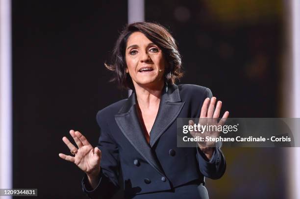 Florence Foresti on stage during the Cesar Film Awards 2020 Ceremony At Salle Pleyel In Paris on February 28, 2020 in Paris, France.