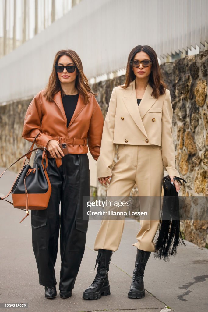 Street Style  - Paris Fashion Week - Womenswear Fall/Winter 2020/2021 : Day Five