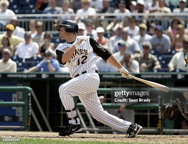 Pittsburgh Pirates Freddy Sanchez in action at the plate during the game against the St. Louis Cardinals at PNC Park in Pittsburgh, Pennsylvania on...