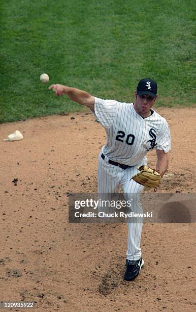 Chicago White Sox Starting Pitcher, Jon Garland, pitching during the Interleague game against the Chicago Cubs June 26, 2005 at U.S. Cellular Field...