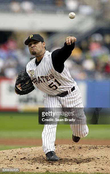 Pittsburgh Pirates Mike Gonzalez delivers against Chicago White Sox at PNC Park in Pittsburgh, Pennsylvania on June 29, 2006.