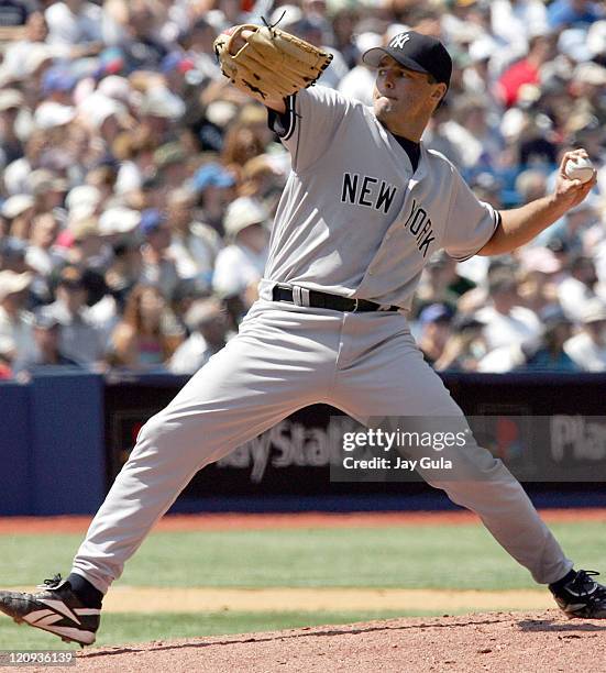 Al Leiter started for New york in MLB action at Rogers Centre between the New York Yankees and the Toronto Blue Jays. August 7, 2005.