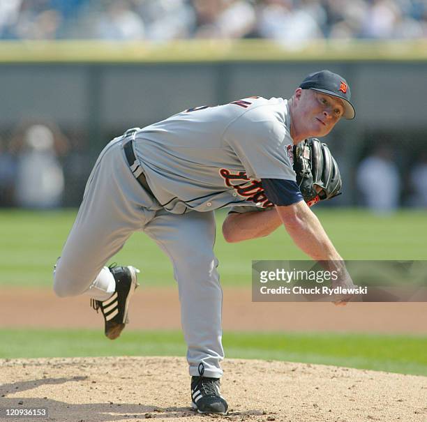 Detroit Tigers' Starting Pitcher, Jeremy Bonderman, pitches in the 1st inning of the game against the Chicago White Sox September4, 2005 at U.S....