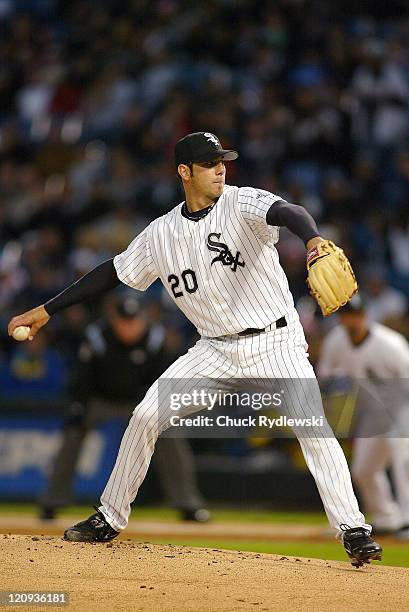 Chicago White Sox' Starter Jon Garland pitches during their game against the Kansas City Royals May 5, 2006 at U.S. Cellular Field in Chicago,...