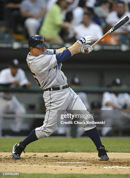 Detroit Tigers' 3rd baseman Brandon Inge batting during the game against the Chicago White Sox at U.S. Cellular Field in Chicago, Illinois on June 8,...