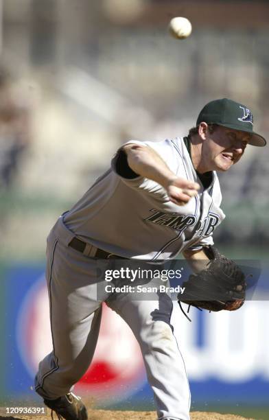 Tampa Bay Devil Rays pitcher Chad Orvelia in action against the Pittsburgh Pirates on June 12, 2005 at PNC Park in Pittsburgh, Pennsylvania.