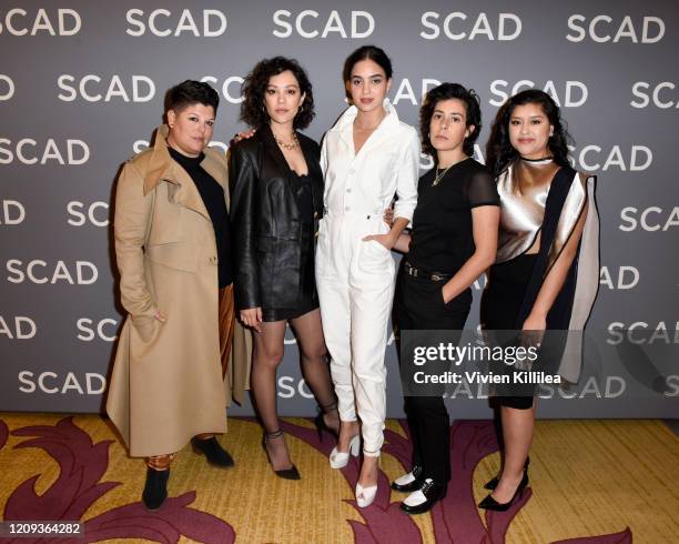 Ser Anzoategui, Mishel Prada, Melissa Barrera, Roberta Colindrez and Chelsea Rendon attend SCAD aTVfest 2020 - "VIDA" on February 28, 2020 in...