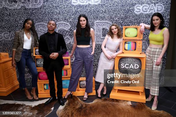 Kiandra Richardson, DeRon Horton, Rebecca Huey, Kayli Carter and Caroline Huey attend SCAD aTVfest 2020 - SCAD Grads On Television on February 28,...