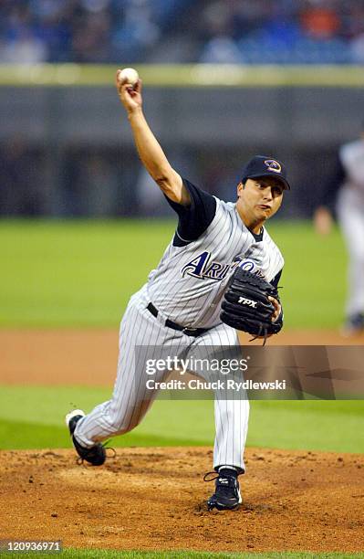 Arizona Diamondbacks Starting Pitcher, Russ Ortiz, pitches during the game against the Chicago White Sox June 15, 2005 at U.S. Cellular Field in...