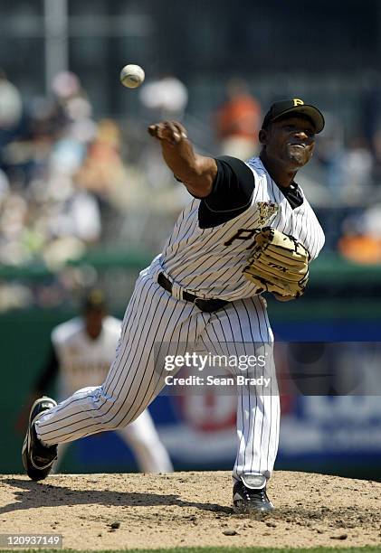 Pittsburgh Pirates Salomon Torres delivers during action against the Washington Nationals at PNC Park in Pittsburgh, Pennsylvania on July 16, 2006.