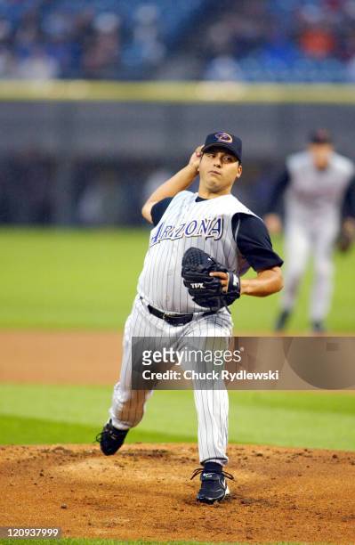 Arizona Diamondbacks Starting Pitcher, Russ Ortiz, pitches during the game against the Chicago White Sox June 15, 2005 at U.S. Cellular Field in...