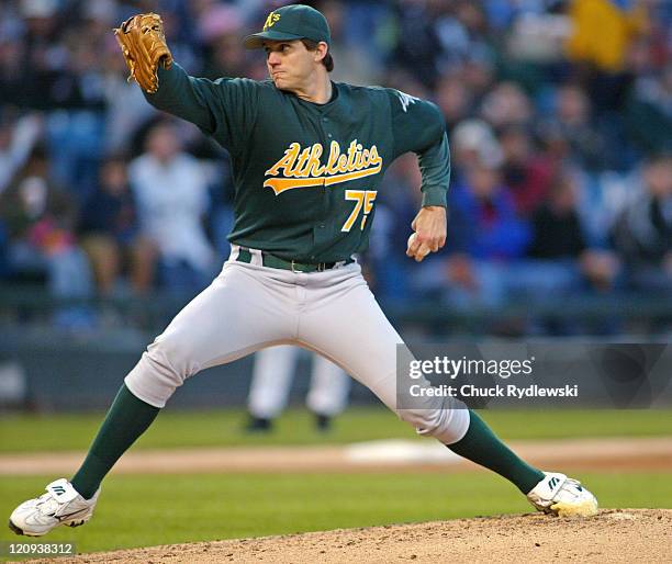 Oakland Athletics' Starting Pitcher, Barry Zito, pitches during their game against the Chicago White Sox May 22, 2006 at U.S. Cellular Field in...