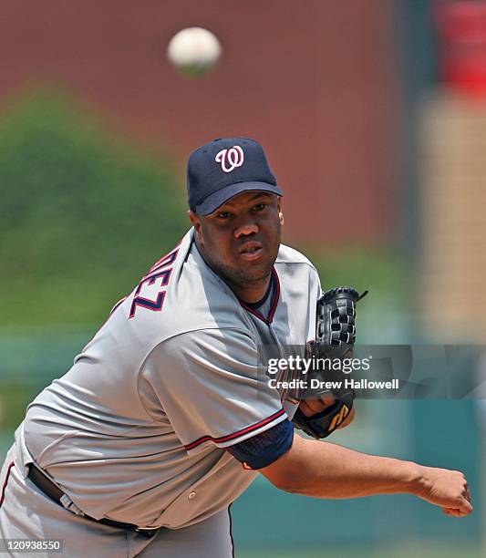 Washington Nationals Livan Hernandez in action against the Philadelphia Phillies on Wednesday, May 31, 2006 at Citizens Bank Park in Philadelphia,...