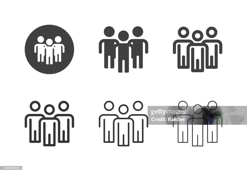 Group of People Icons - Multi Series