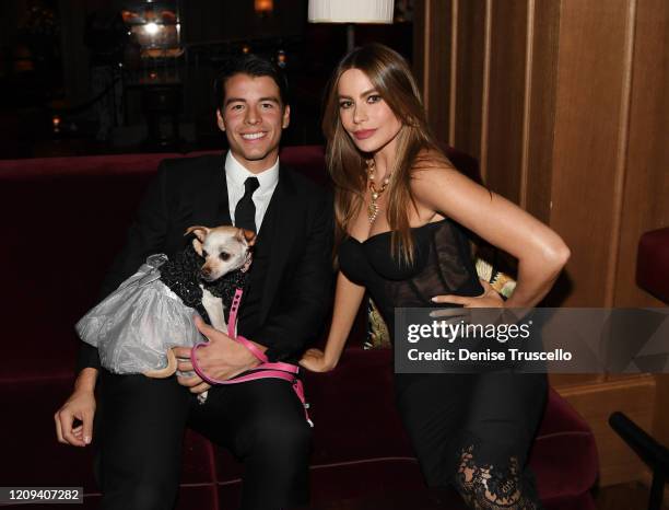 Manolo Gonzalez Vergara and actress Sofia Vergara attend NoMad Las Vegas' celebration of their “Pawsh” dog program featuring new luxury retail brand...