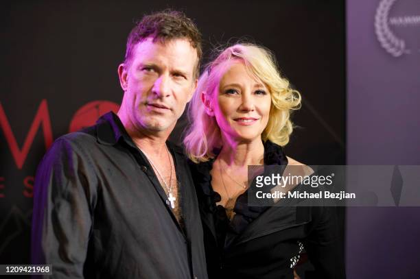 Thomas Jane and Anne Heche arrive at the 3rd Annual Mammoth Film Festival Red Carpet - Friday on February 28, 2020 in Mammoth Lakes, California.