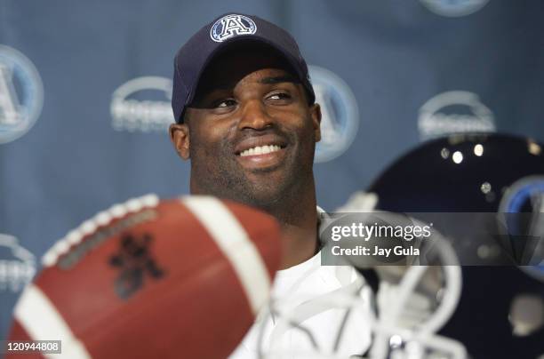 Ricky Williams, currently suspended by the National Football League, signed a one year contract with the Toronto Argonauts of the Canadian Football...