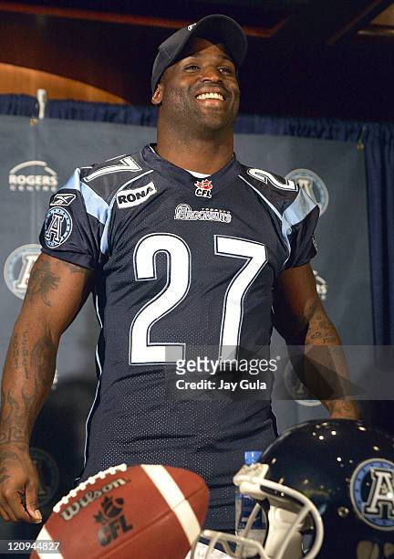 Ricky Williams, currently suspended by the National Football League, signed a one year contract with the Toronto Argonauts of the Canadian Football...