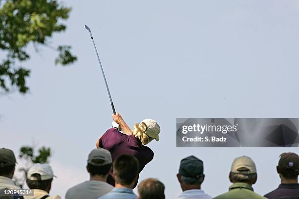 Greg Norman in action during the third round of the U. S. Senior Open, July 30 held at the NCR Country Club, Kettering, Ohio.