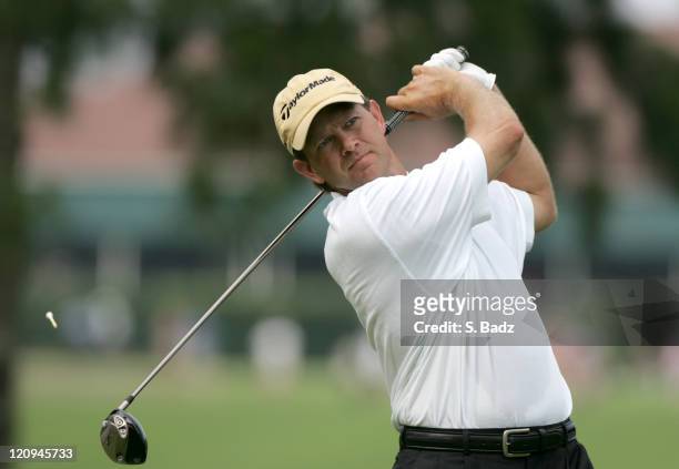 Retief Goosen during practice for the 2005 U.S. Open Golf Championship at Pinehurst Resort course 2 in Pinehurst, North Carolina on June 14, 2005.