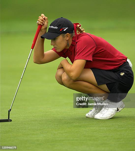 Natalie Gulbis in action during the second round of the Giant Eagle LPGA Classic at Squaw Creek Country Club in Vienna, Ohio on July 17, 2004..