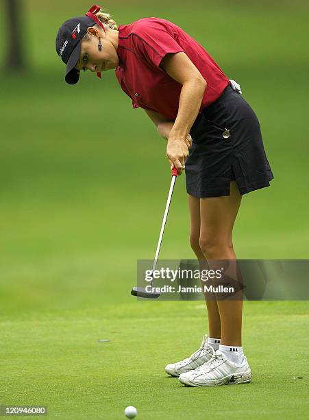 Natalie Gulbis in action during the second round of the Giant Eagle LPGA Classic at Squaw Creek Country Club in Vienna, Ohio on July 17, 2004.