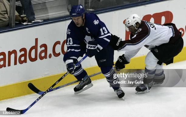 Toronto Maple Leaf captain Mats Sundin in NHL action vs the Colorado Avalanche at the Air Canada Centre in Toronto, Canada. October 18, 2006 .