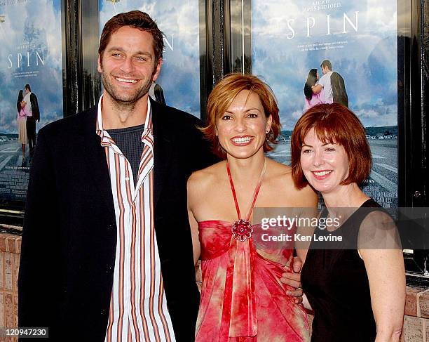 Peter Hermann, Mariska Hargitay and Dana Delany during "Spin" Premiere to Benefit the James Redford Institute in Provo, Utah, United States.