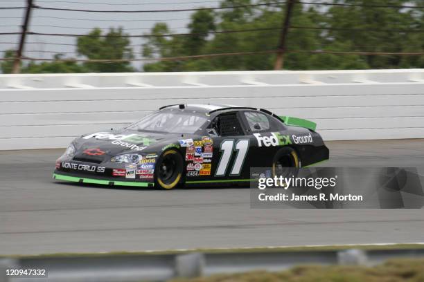 Pocono Raceway 2006 NASCAR Nextel Cup pole winner Denny Hamlin in the FedEx Car at Pocono Raceway, Long Pond, Pennsylvania on June 9th, 2006.