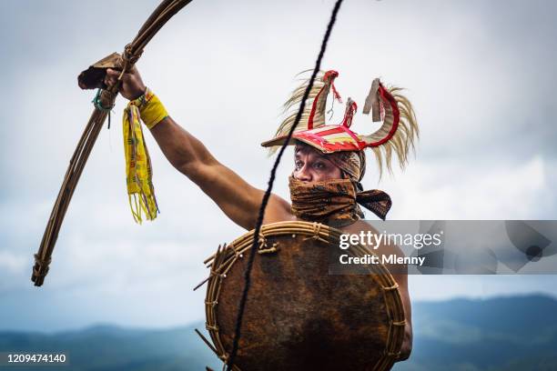 caci dancer flores indonesia war whip fight - east nusa tenggara stock pictures, royalty-free photos & images