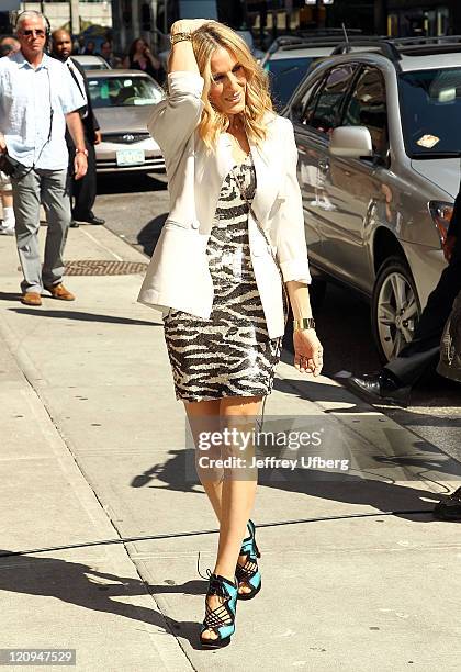 Actress Sarah Jessica Parker visits "Late Show With David Letterman" at the Ed Sullivan Theater on May 25, 2010 in New York City.