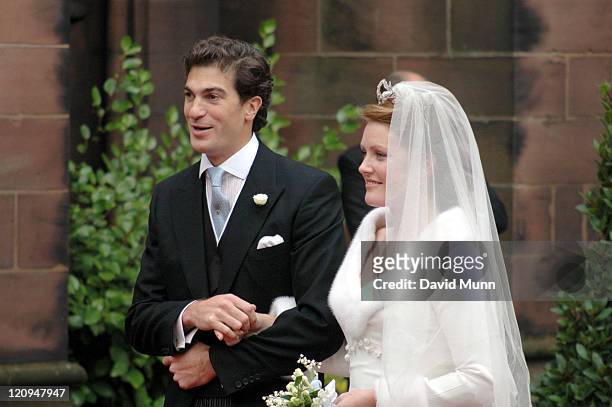 The wedding of Lady Tamara Katherine Grosvenor and Edward Bernard Charles van Cutsem at Chester Cathedral on Saturday November 6, 2004