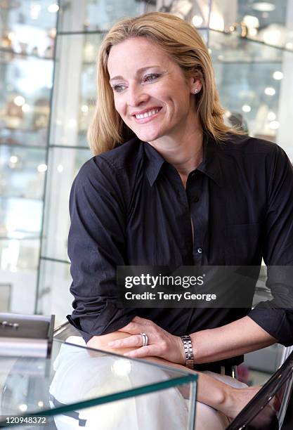 Gabby Logan during Gabby Logan Designs Jewelry Photocall - August 14, 2006 at Share Jewellers in Leeds, Great Britain.