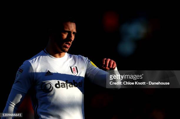 Anthony knockaert of Fulham FC during the Sky Bet Championship match between Fulham and Preston North End at Craven Cottage on February 29, 2020 in...