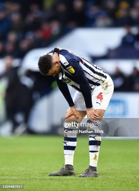 Hal Robson-Kanu of West Bromwich Albion reacts at the final whistle during the Sky Bet Championship match between West Bromwich Albion and Wigan...