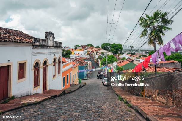 slope street in olinda city - olinda stock pictures, royalty-free photos & images