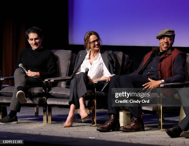 Michael Imperioli, Arielle Kebbel, and Russell Hornsby attend SCAD aTVfest 2020 - "Lincoln Rhyme: Hunt For The Bone Collector" Press Junket on...