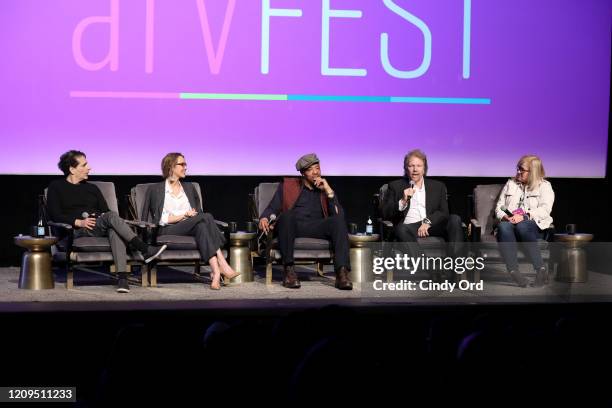 Michael Imperioli, Arielle Kebbel, Russell Hornsby, and Barry O’Brien attend SCAD aTVfest 2020 - "Lincoln Rhyme: Hunt For The Bone Collector" Press...